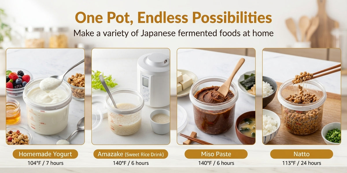 TANICA x HARIO Glass Pot for YOGURTiA Fermented Food Maker (1100 mL / 37 oz)