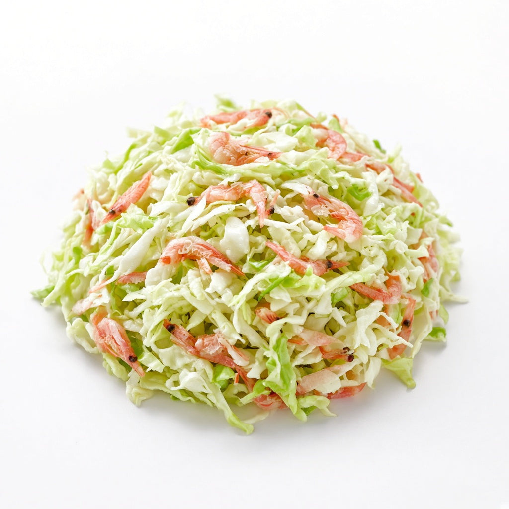 Cabbage and sakura shrimp tossed with fresh amazake