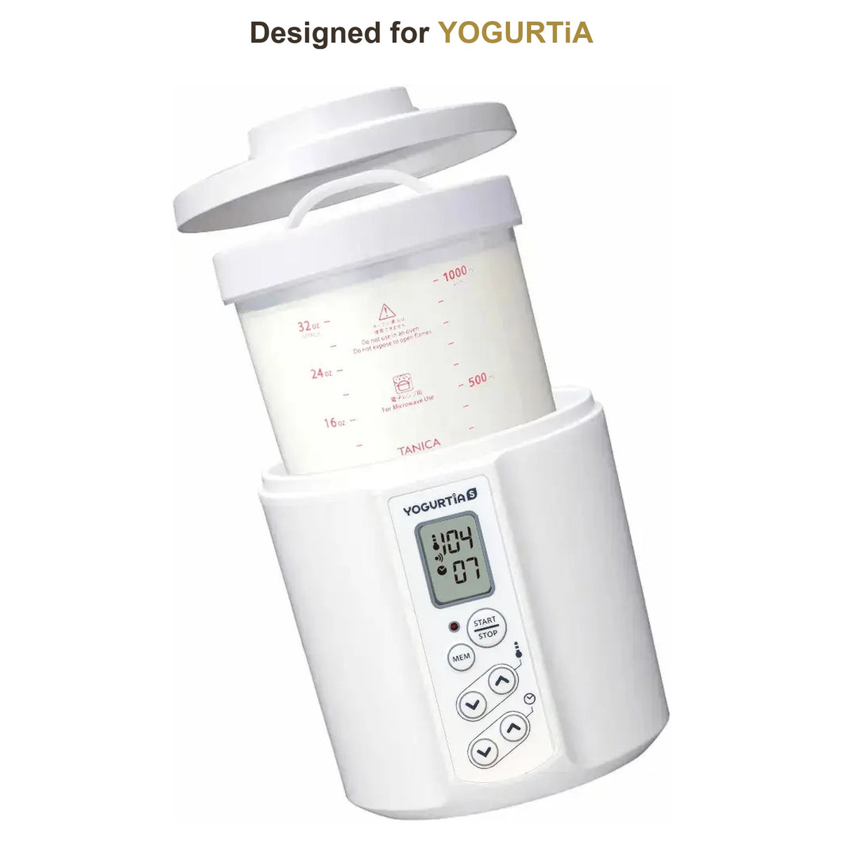 TANICA x HARIO Glass Pot for YOGURTiA Fermented Food Maker (1100 mL / 37 oz)