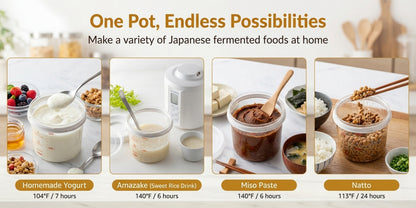 TANICA x HARIO Glass Pot for YOGURTiA Fermented Food Maker (1100 mL / 37 oz)