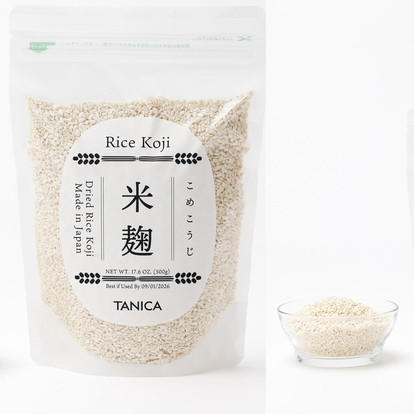 TANICA Rice Koji 500 g / 1.1 lbs for Miso, Amazake, Soy Source Koji (Fermented Food) made from 100% white rice grown in Japan YOGURTiA