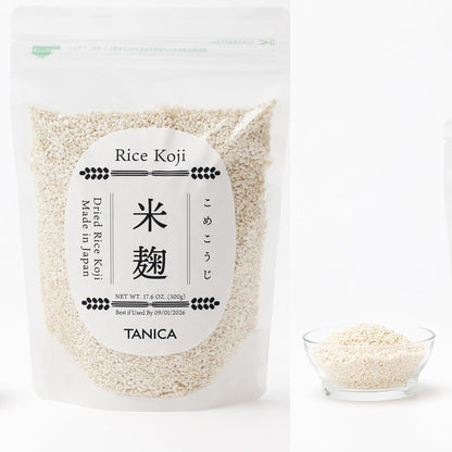 TANICA Rice Koji 500 g / 1.1 lbs for Miso, Amazake, Soy Source Koji (Fermented Food) made from 100% white rice grown in Japan YOGURTiA
