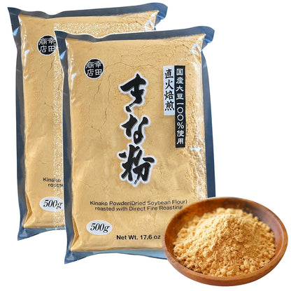 Kinako Roasted Soybean Flour 500 g (1.1 lb) – Direct-Fire Roasted, Made in Japan
