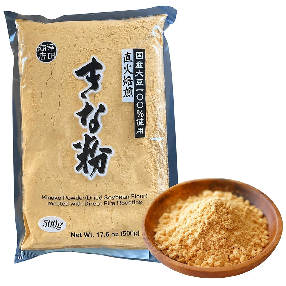 Kinako Roasted Soybean Flour 500 g (1.1 lb) – Direct-Fire Roasted, Made in Japan