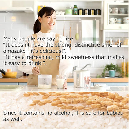 TANICA Amazake Enzyme Starter 0.07 oz (2 g) × 10, 30 packs - Japan’s Miracle Drink, Sweet, Non-Alcoholic Drink made from Rice for Gut Health & Beauty, 100% Natural Sugar-Free Sweetener Alternative