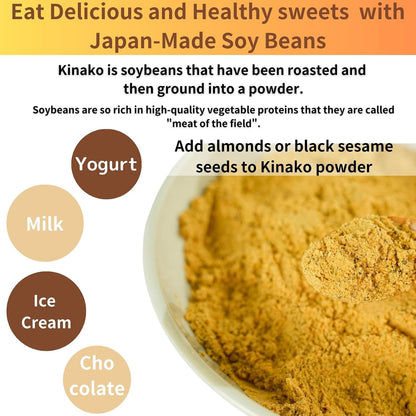 Kinako Roasted Soybean Flour 150 g (5.3 oz) – Direct-Fire Roasted, Made in Japan
