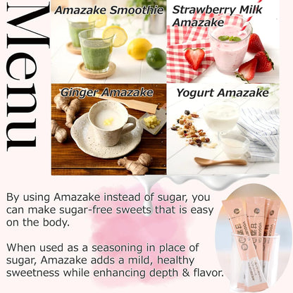 TANICA Amazake Enzyme Starter 0.07 oz (2 g) × 10, 30 packs - Japan’s Miracle Drink, Sweet, Non-Alcoholic Drink made from Rice for Gut Health & Beauty, 100% Natural Sugar-Free Sweetener Alternative