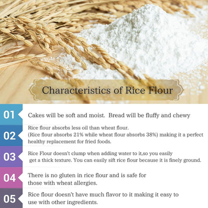 Komeko White Rice Flour 450 g (1 lb) – Gluten-Free, Milled in Japan
