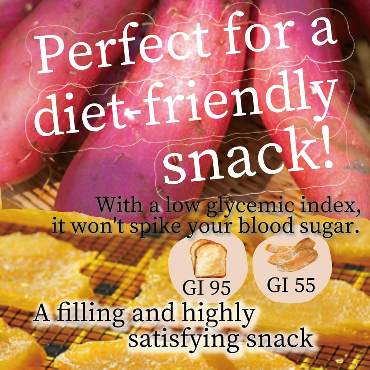 Hoshiimo Dried Sweet Potato 63 g (2.2 oz) – Beniharuka from Ibaraki, No Added Sugar