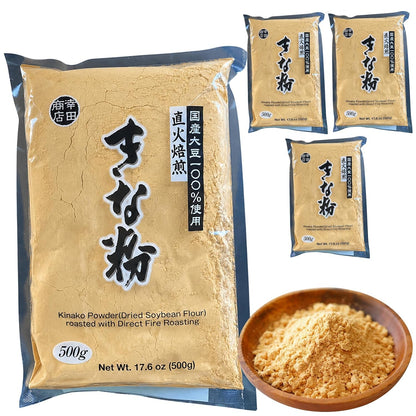 Kinako Roasted Soybean Flour 500 g (1.1 lb) – Direct-Fire Roasted, Made in Japan