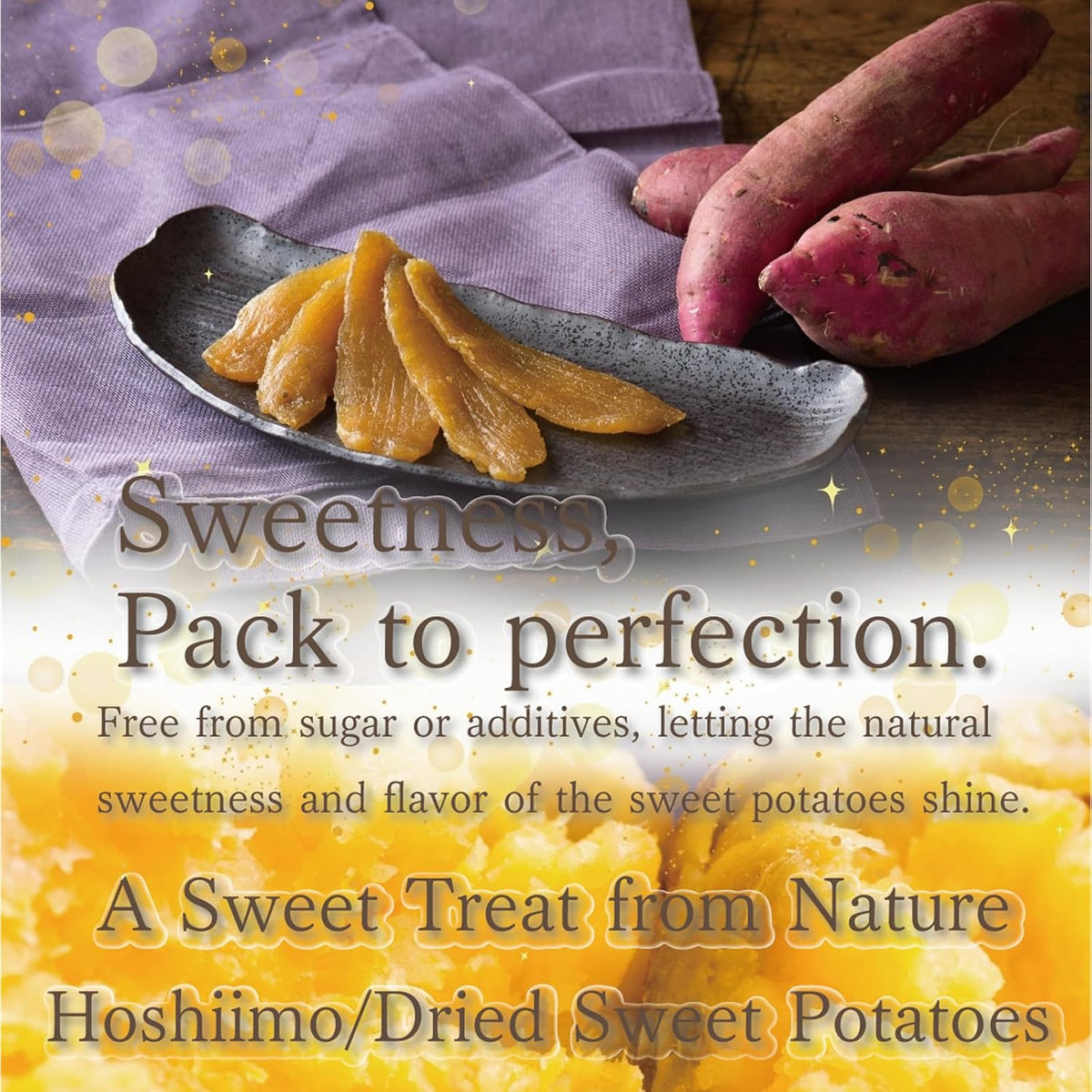 Hoshiimo Dried Sweet Potato 63 g (2.2 oz) – Beniharuka from Ibaraki, No Added Sugar