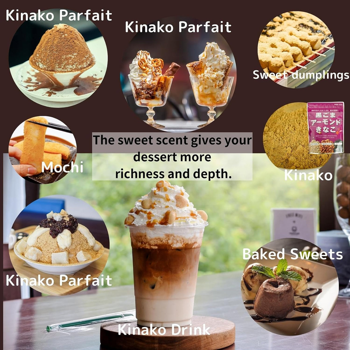 Black Sesame & Almond Kinako 150 g (5.3 oz) – Roasted Soybean Flour, Made in Japan