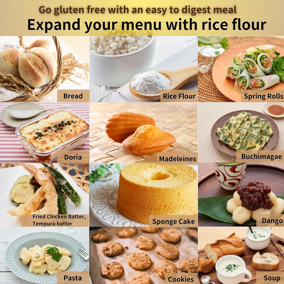 Komeko White Rice Flour 450 g (1 lb) – Gluten-Free, Milled in Japan
